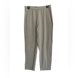 EILEEN FISHER Tencel Cotton Fleece Lined Tapered Ankle Pant Gray Size Small